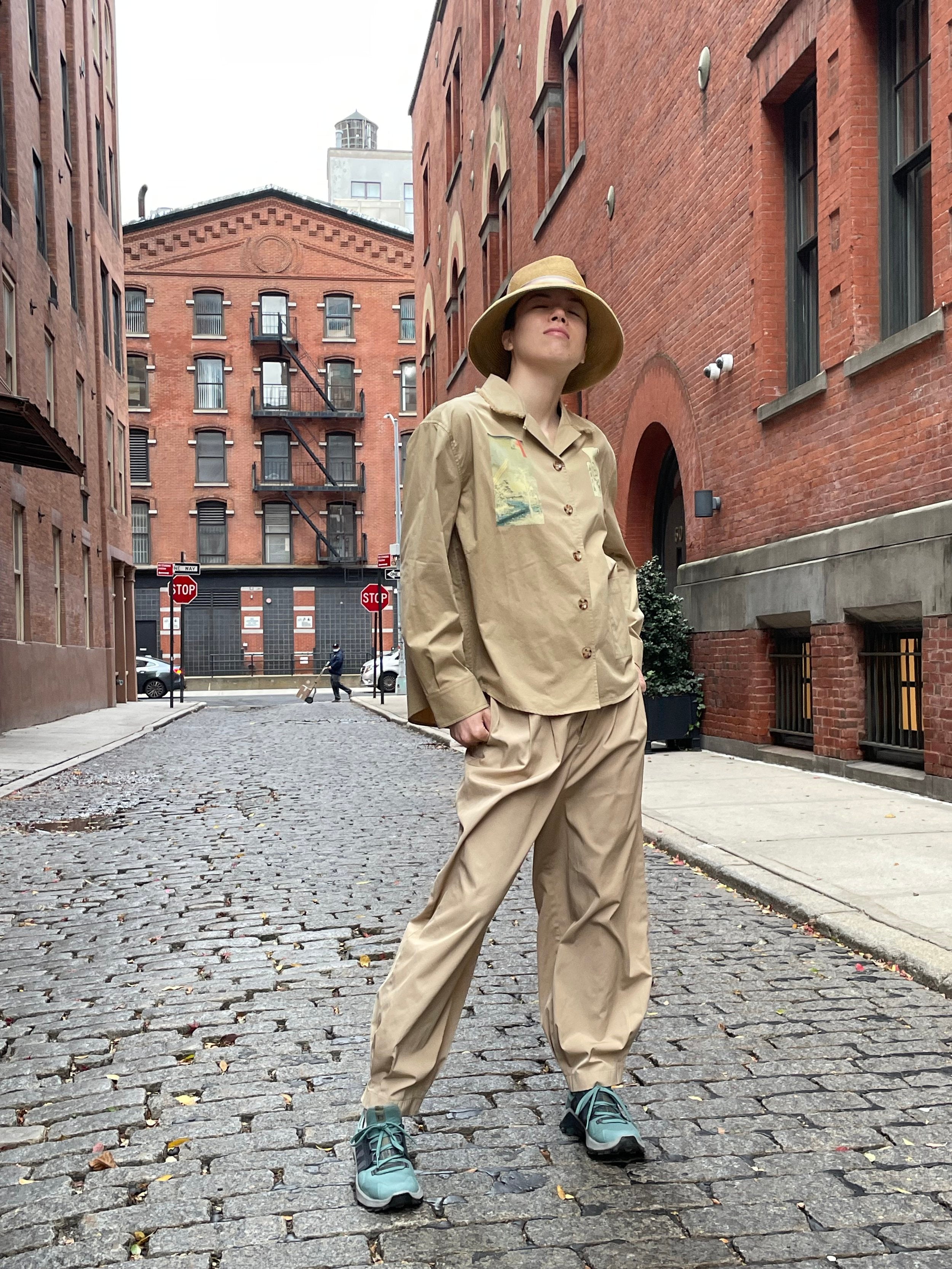 Oaklee - Open Collar Shirt Jacket with Japanese Old Art