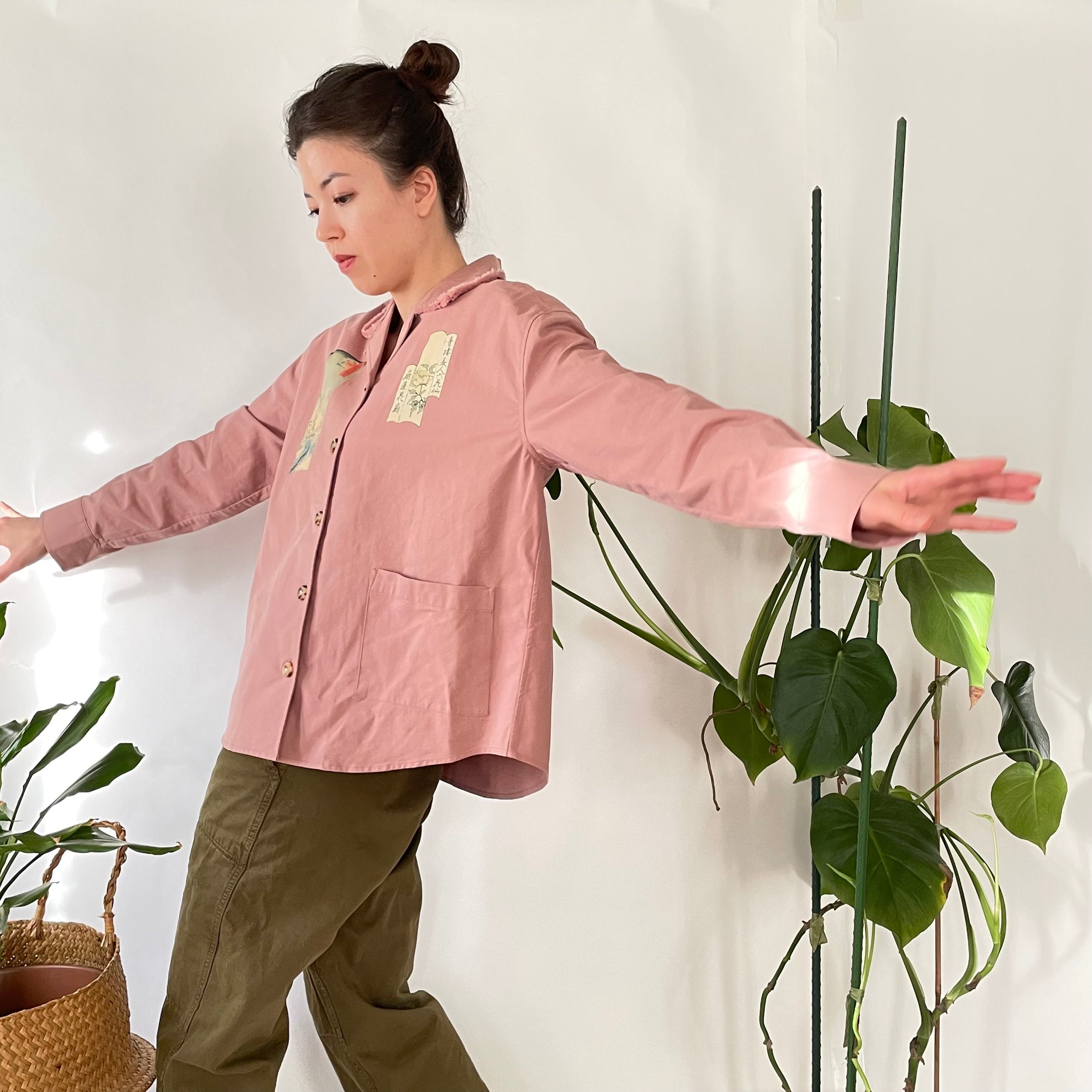 France製 Open collar pattern shirt jacket OMBRE CHECK OPEN COLLAR SHIRT L/S ( TYPE-4 ) – Saint Alfred